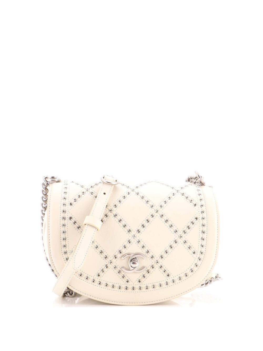 Chanel Coco Eyelets Round Flap Bag #376812C30B